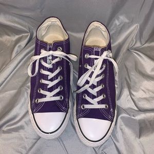 Purple Low Top Converse, Women’s 9, Men’s 7.5